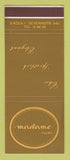 Matchbook Cover - Madame Moden Clothes SAMPLE