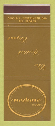 Matchbook Cover - Madame Moden Clothes SAMPLE