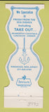 Matchbook Cover - The Sea Chest Ringwood NJ