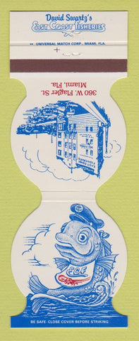 Matchbook Cover - East Coast Fisheries Miami FL David Swartz's