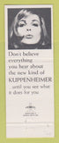 Matchbook Cover - Kuppenheimer Men's Clothes Walt's Alameda CA