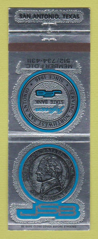 Matchbook Cover - Jefferson State Bank San Antonio TX