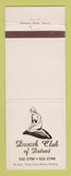 Matchbook Cover - Danish Club of Detroit MI