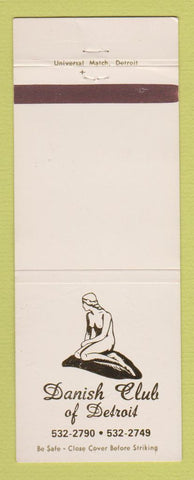 Matchbook Cover - Danish Club of Detroit MI