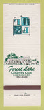 Matchbook Cover - Forest Lake Country Club Bloomfield Hills MI