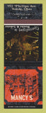 Matchbook Cover - Mancy's Restaurant Toledo OH