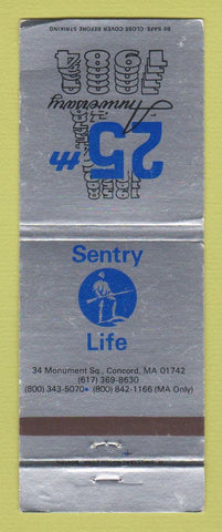 Matchbook Cover - Sentry Life Insurance Concord MA 1984 WEAR