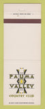 Matchbook Cover - Pauma Valley Country Club Oceanside CA