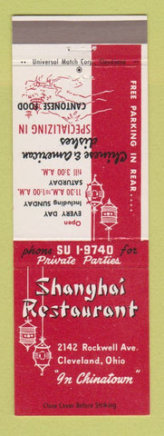 Matchbook Cover - Shanghai Restaurant Chinese Cleveland OH