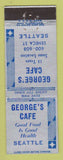 Matchbook Cover - George's Cafe Seattle WA