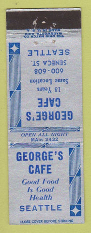 Matchbook Cover - George's Cafe Seattle WA