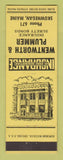 Matchbook Cover - Wentworth and Plummer Insurance Skowhegan ME