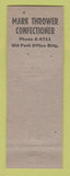 Matchbook Cover - Mark Thrower Confectioner Chattanooga TN