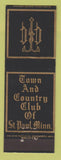 Matchbook Cover - Town and Country Club St Paul MN