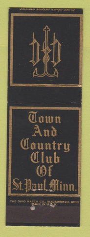 Matchbook Cover - Town and Country Club St Paul MN