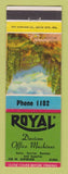 Matchbook Cover - Royal Davison Office Machines Alma MI?