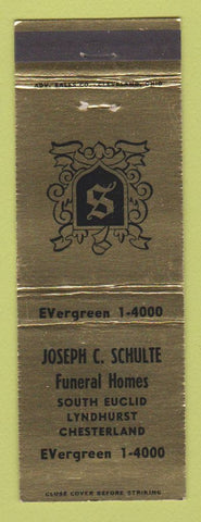 Matchbook Cover - Joseph Schulte Funeral Home Cleveland OH