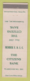 Matchbook Cover - The Citizens Bank Warrensburg MO