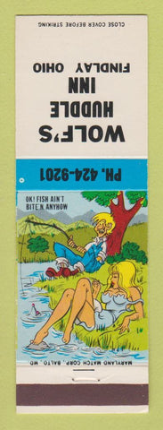 Matchbook Cover - Wolf's Huddle Inn Findlay OH hillbilly