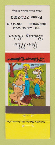 Matchbook Cover - Jen Mar Beauty Salon Dunnville ON hillbilly