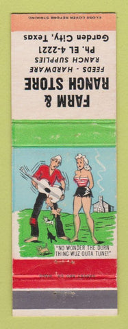 Matchbook Cover - Farm and Ranch Store Garden City TX hillbilly