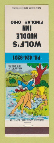 Matchbook Cover - Wolf's Huddle Inn Findlay OH hillbilly