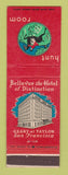 Matchbook Cover - Bellevue Hotel San Francisco CA Hunt Room