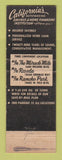 Matchbook Cover - California Federal Savings Los Angeles CA
