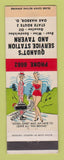 Matchbook Cover - Quandt's Service oil gas Oak Harbor OH oil gas hillbilly