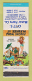 Matchbook Cover - Ott's Auto Parts Detroit MI hillbilly
