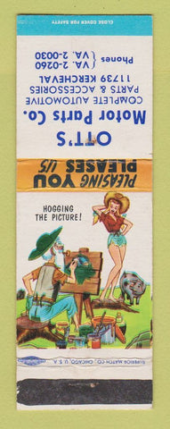 Matchbook Cover - Ott's Auto Parts Detroit MI hillbilly