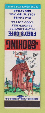 Matchbook Cover - Fred's Cafe Knoxville TN WEAR hillbilly