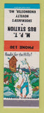 Matchbook Cover - MPT Bus Station Knobnoster MO hillbilly