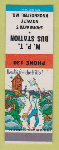 Matchbook Cover - MPT Bus Station Knobnoster MO hillbilly