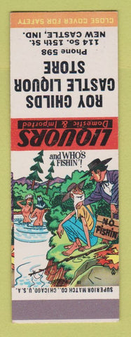Matchbook Cover - Roy Childs Castle Liquor Store New Castle IN hillbilly