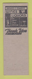Matchbook Cover - Roy Childs Castle Liquor Store New Castle IN hillbilly