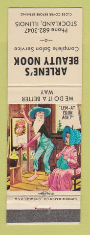 Matchbook Cover - Arlene's Beauty Nook Stockland IL hillbilly