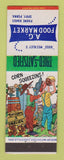 Matchbook Cover - AG Food Market Grocery Spry PA Russ Meckley hillbilly