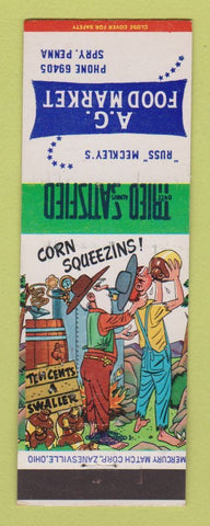 Matchbook Cover - AG Food Market Grocery Spry PA Russ Meckley hillbilly