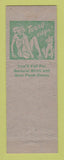 Matchbook Cover - Almas Lumber Cleveland OH Terry Says girlie hillbilly
