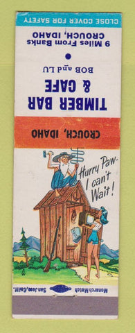 Matchbook Cover - Timber Bar Cafe Crouch ID hillbilly