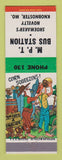 Matchbook Cover - MPT Bus Station Knobnoster MO hillbilly