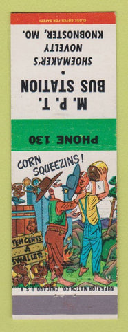Matchbook Cover - MPT Bus Station Knobnoster MO hillbilly