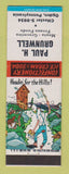 Matchbook Cover - Paul Grunwell Grocery Ogden PA hillbilly