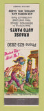 Matchbook Cover - Krause Auto Parts Antigo WI hillbilly