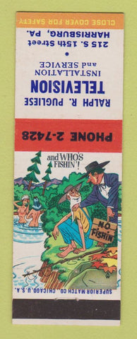 Matchbook Cover - Ralph Pugliese TV Service Harrisburg PA hillbilly