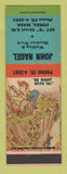 Matchbook Cover - John Nagel Welding Marchine Works Forks WA hillbilly