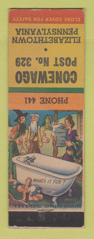 Matchbook Cover - American Legion Conewago Post Elizabethtown PA hillbilly