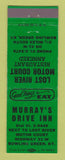 Matchbook Cover - Murray's Drive Inn Bowling Green KY Lost River Motel GREEN