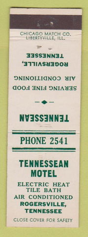 Matchbook Cover - Tennessean Motel Rogersville TN
